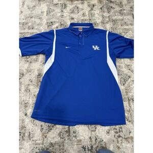 Vintage NIKE TEAM KY Kentucky Wildcats Polo Shirt Large Red Label